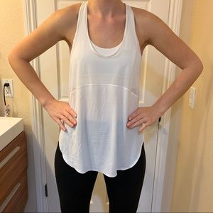lululemon athletica White Built-In-Bra Tank